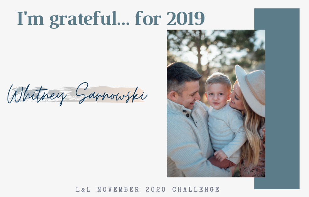 I’m grateful… for 2019